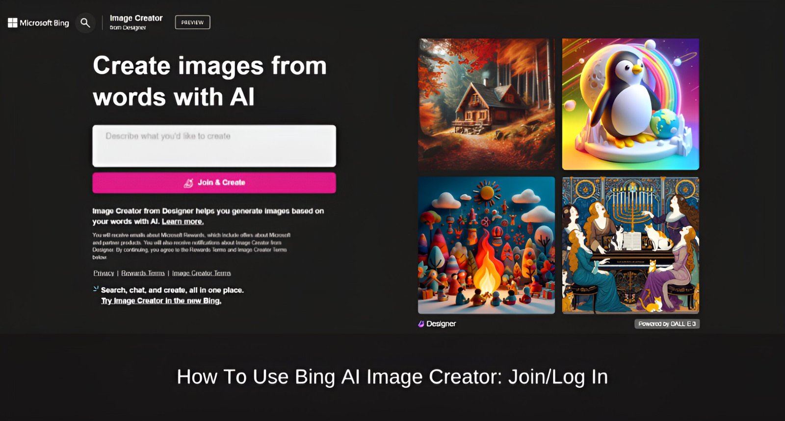 How To Use Bing AI Image Creator: Join/Log In
